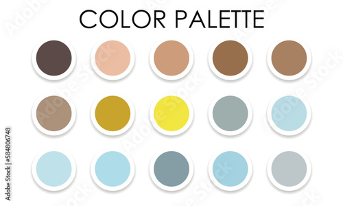 Obraz na płótnie Universal color palette for design 2023. Vector illustration w salonie