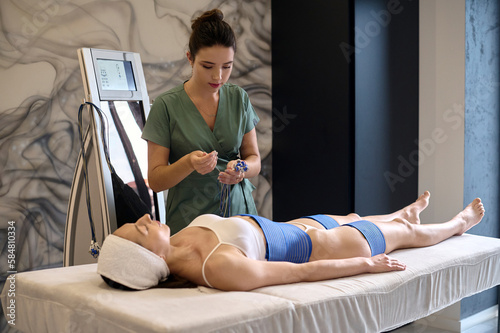 Beauty session in clinic