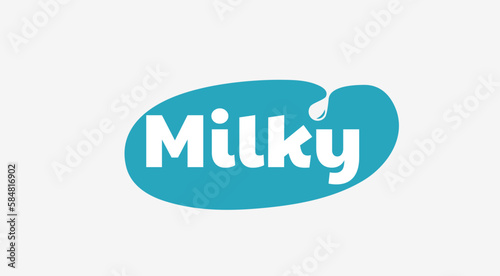 Milky Logo design for dairy manufacturing companies, vector logo