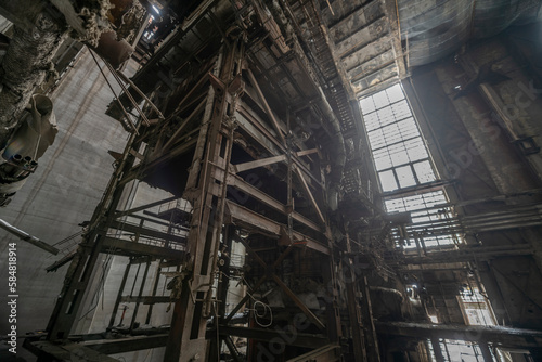 The abandoned Inota power plant - a former thermal power plant located in the town of Inota, Hungary