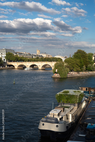 Paris bateau mouche at Pont Neuf photo