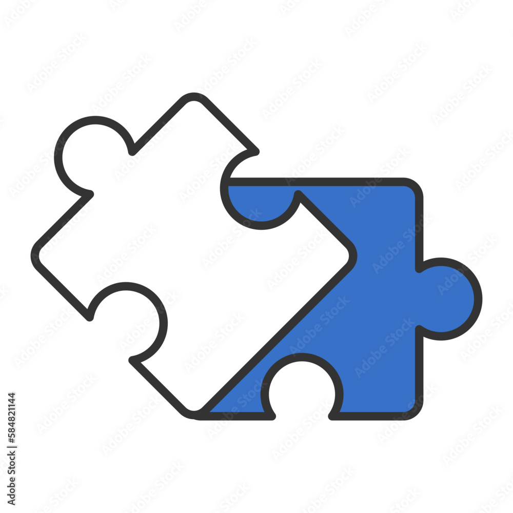 blue puzzle piece logo concept, puzzle illustration vector blue puzzle piece logo concept, puzzle illustration vector