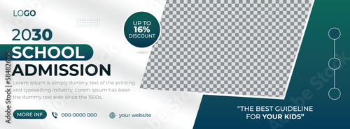 School College Admission Web Banner, Social Media Banner, Poster, Design Template Suitable for Educational Promotion