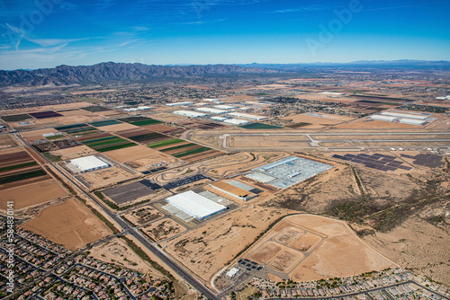 Farmland fades, Distribution Grows as vast areas of farmland are being replaced by large distribution warehouses and industrial parks in the desert southwest.
