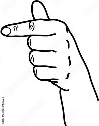 lingua italiana segni Italy sign language alphabet in vector LIS lettera t