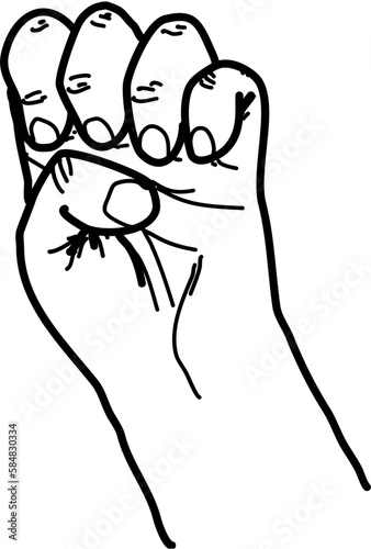 lingua italiana segni Italy sign language alphabet in vector LIS lettera e