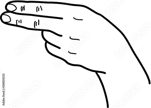 lingua italiana segni Italy sign language alphabet in vector LIS lettera h photo