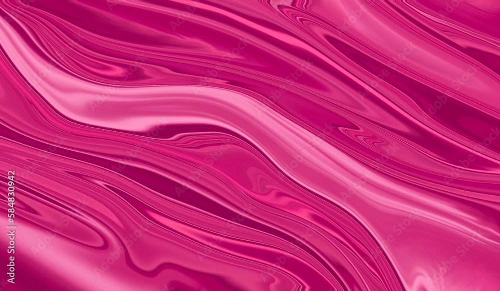 3d Illustration Psychedelic waves layers background colorful magenta ...