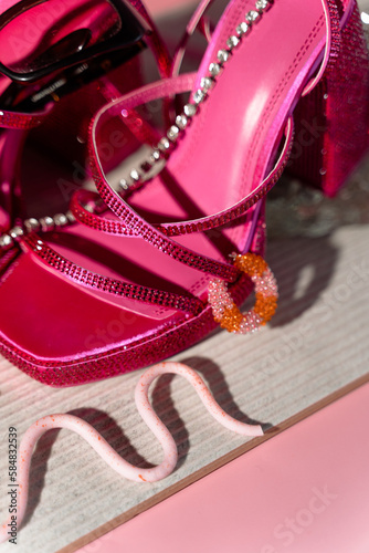 Pink sandals of the 2000s photo