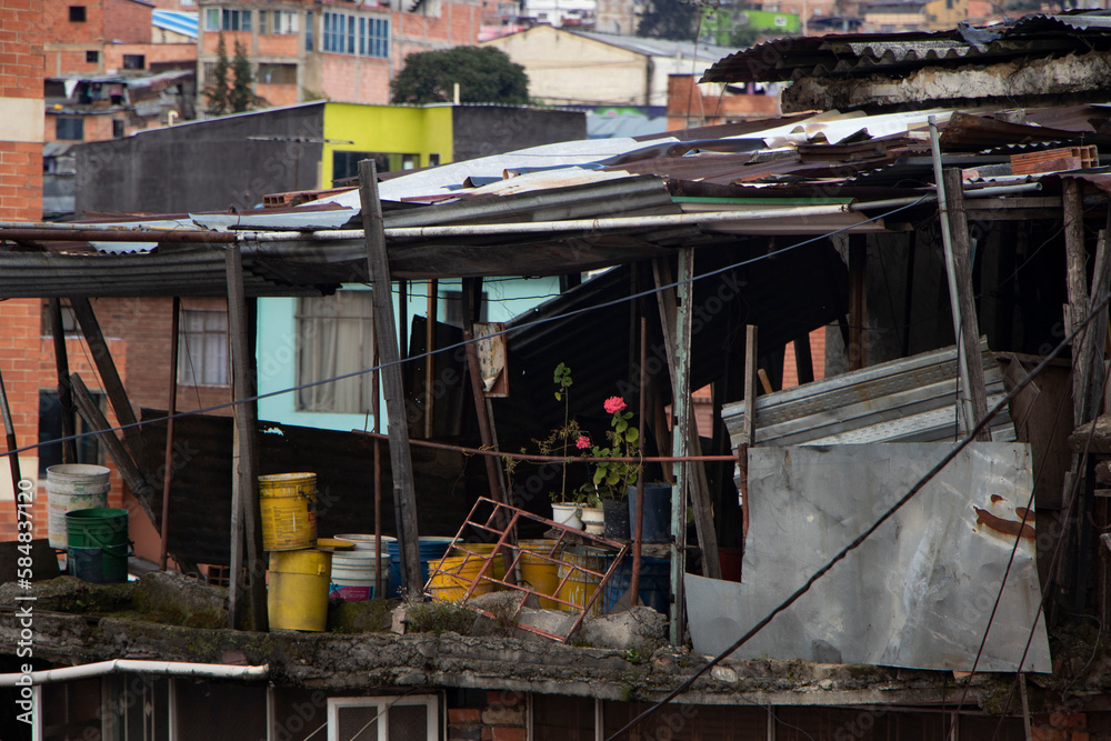 Rooftop Shack in Shambles, South America