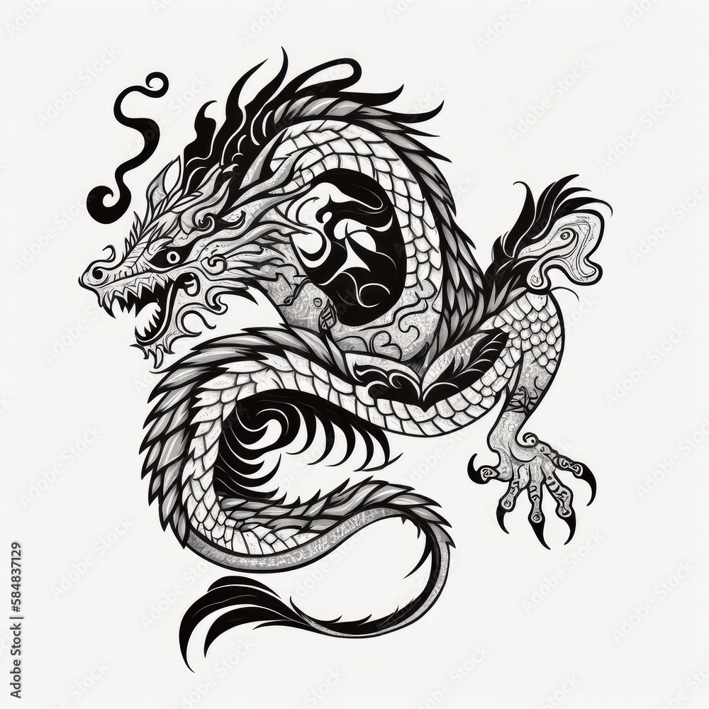 dragon tattoo style