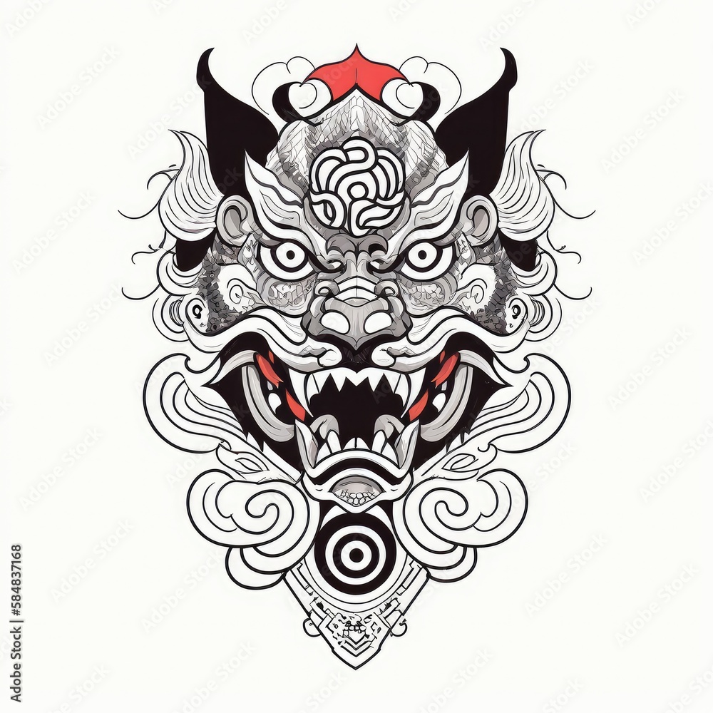 tribal skull tattoo dragon illustration tribal skull tattoo dragon illustration