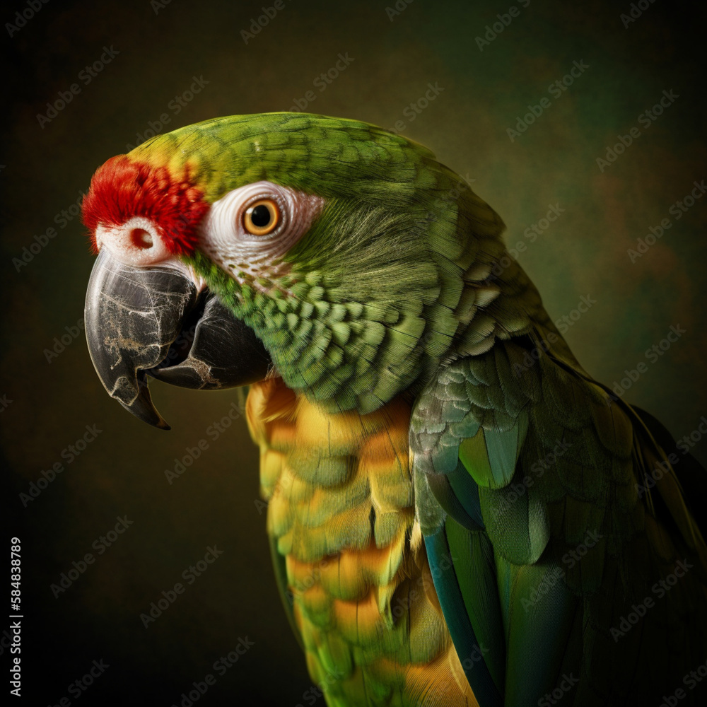 Fototapeta premium parrot portrait. generate ai