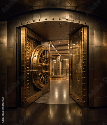 Inside a Gold Reserve-Golden Vault-Secure Safe-Generative AI