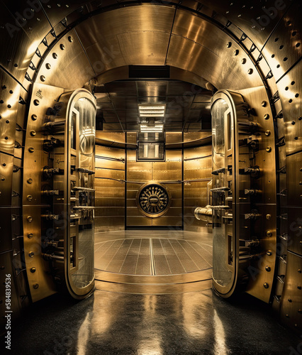 Inside a Gold Reserve-Golden Vault-Secure Safe-Generative AI