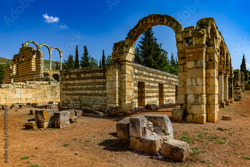 Lebanon. Anjar (UNESCO World Heritage Site), the Ummayad city. The Grand Palace photo