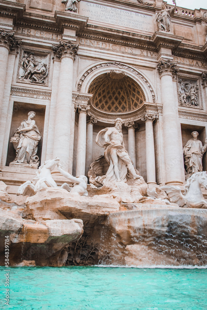 fuente, roma, italia, acuático, arquitectura, escultura