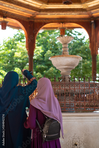 Tourists at Gazi Husrev Bey’s Mosque  photo