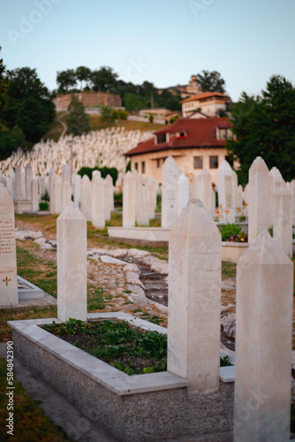 Alifakovac Cemetery hill in Sarajevo  photo