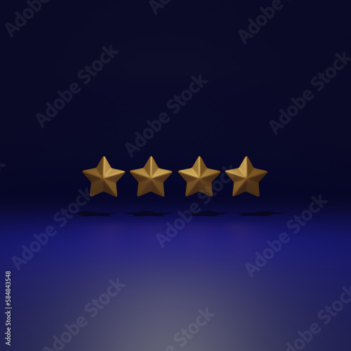 rank stars on blue background
