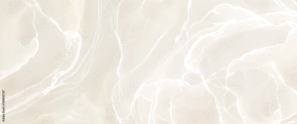 Marble vector background for cover design, cards, flyers, poster, banner. Hand drawn painted illustration. Beige marbled wall. Textured surface for design interior. - obrazy, fototapety, plakaty 