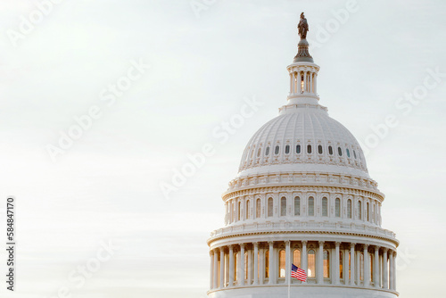 US Capitol Building with Copy Space 