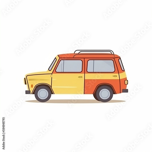 Car isolated on white.
