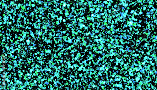 Fototapeta Naklejka Na Ścianę i Meble -  Abstract background of shiny green and blue particles.