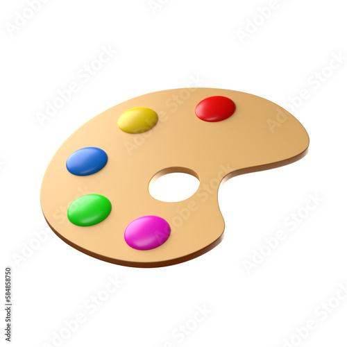 3D Illustration of Pallete