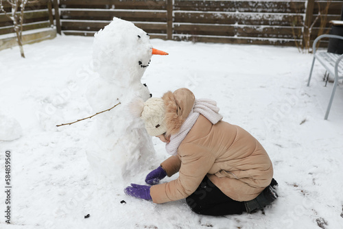 snowman in my yard photo