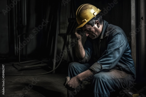 Disheartened Worker with Unjust Compensation, generative ai