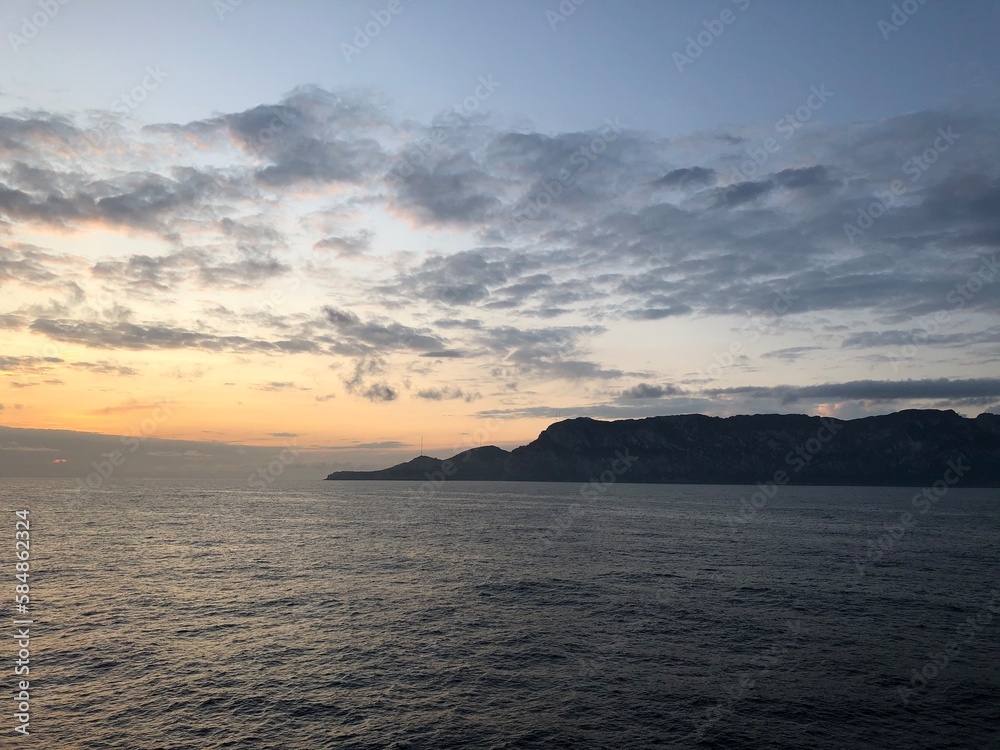 Sunset over sea Sunset over sea