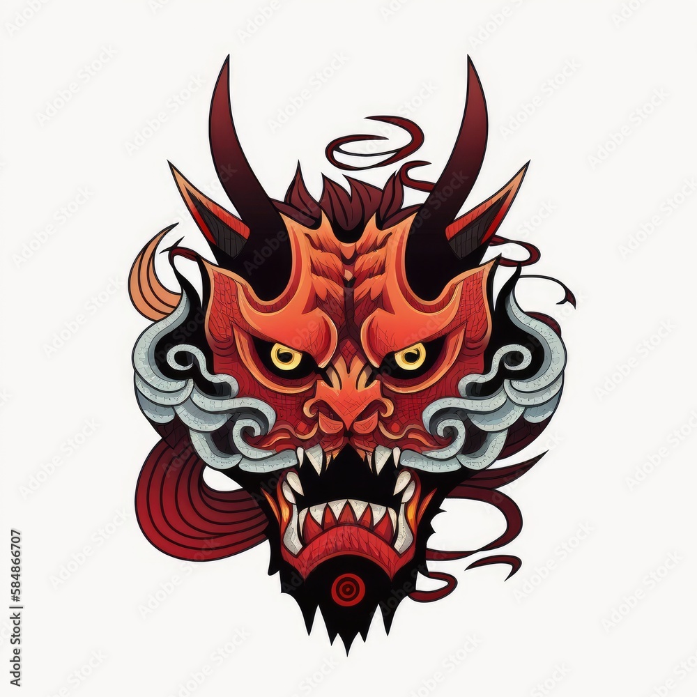 tattoo of a red dragon with smoke in the mouth tattoo of a red dragon with smoke in the mouth