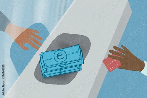 Saving money concept