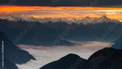 Panoramic view out towards the Mattherhorn. Swizerland (vt) photo