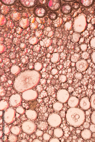 Pink Bubbles Oil And Soap Background  