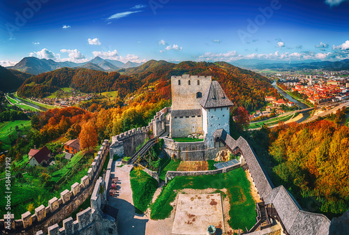 Quadro su tela Castle in Celje city