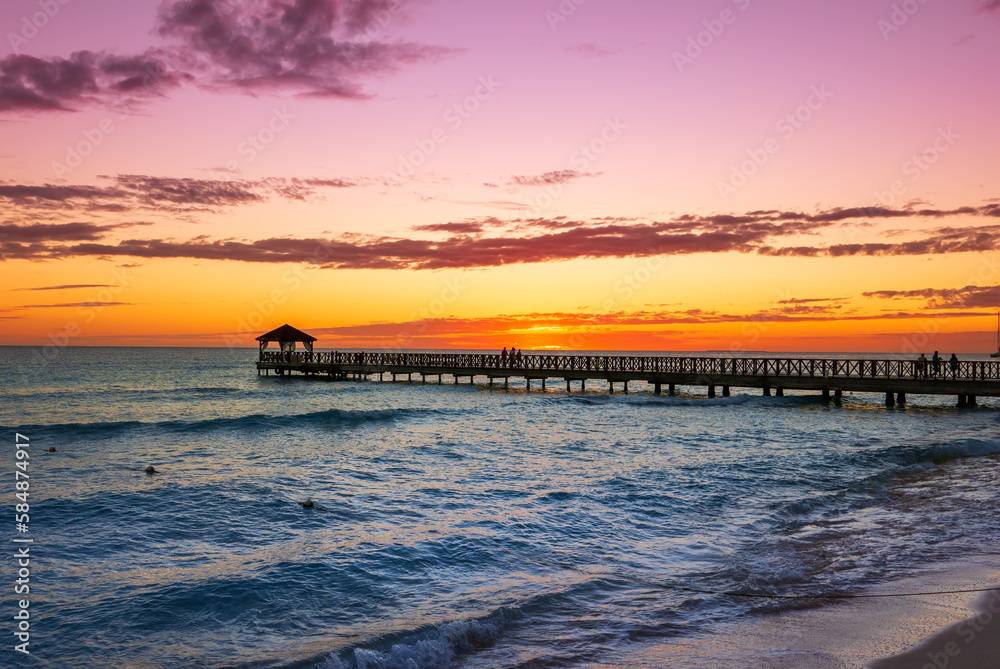 Naklejka premium Tropical carribbean beach