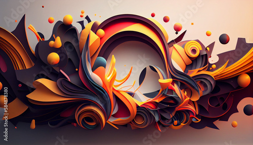3d abstract colorful background. Vibrant, colorful images ignite imagination and evoke joy. These dynamic artworks captivate with their hues, energizing spaces and uplifting moods—an inspiring additio