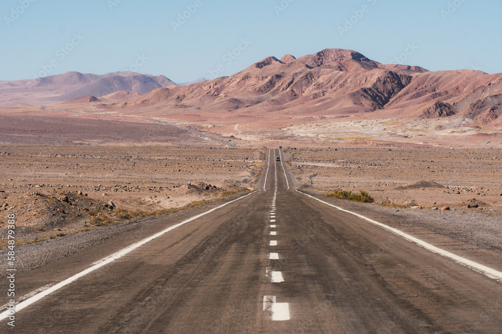Lonely road in the desert Lonely road in the desert