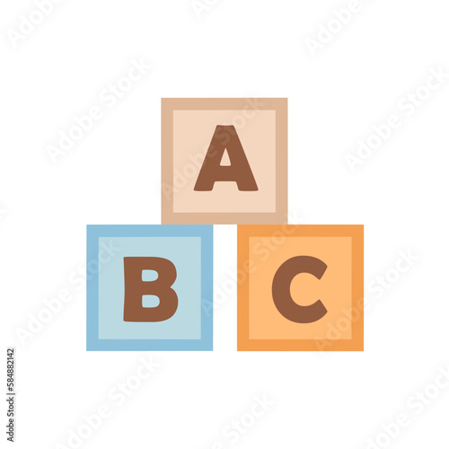 Educational cubes with letters for kids 