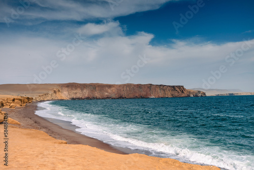 red beach  la mina beach  Reserva nacional de Paracas