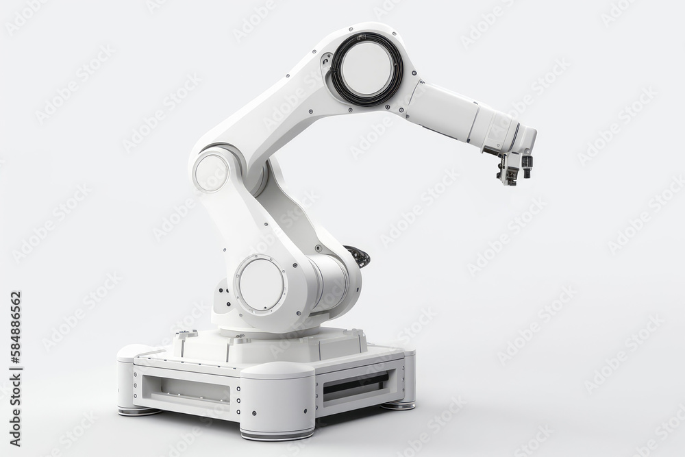 Portable robotic arm with station module. AI generated, human enhanced Portable robotic arm with station module. AI generated, human enhanced