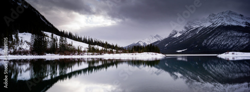 Weather rolls over the Rocky Mountains.