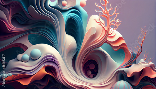 3d abstract colorful background. Vibrant, colorful images ignite imagination and evoke joy. These dynamic artworks captivate with their hues,energizing spaces and uplifting moods an inspiring addition