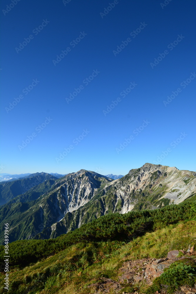 夏の白馬三山