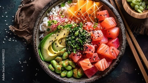Discover the Ultimate Dining Experience with Our Exquisite Salmon Tuna Poke Bowls, GENERATIVE AI