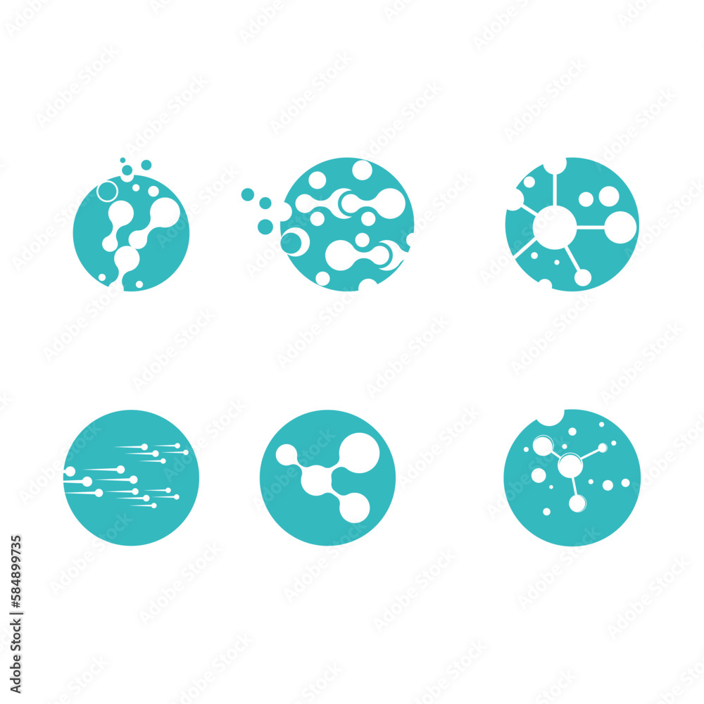 DNA gene Logo Template vector symbol illustration DNA gene Logo Template vector symbol illustration