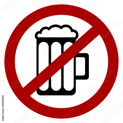no alcohol sign