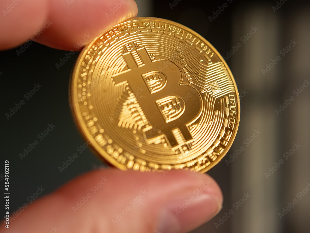 Bitcoin Concept Image with symbolic coin Bitcoin Concept Image with symbolic coin
